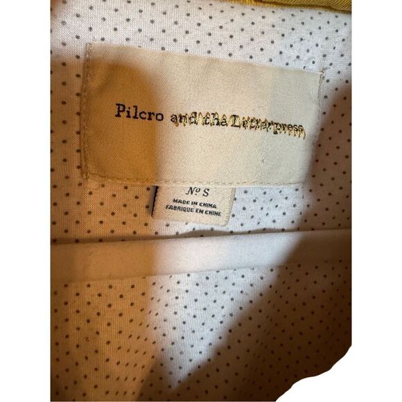 Anthropologie Pilcro and the Letterpress Puffy Quilted Mustard Yellow Vest Zip-u - Picture 6 of 12